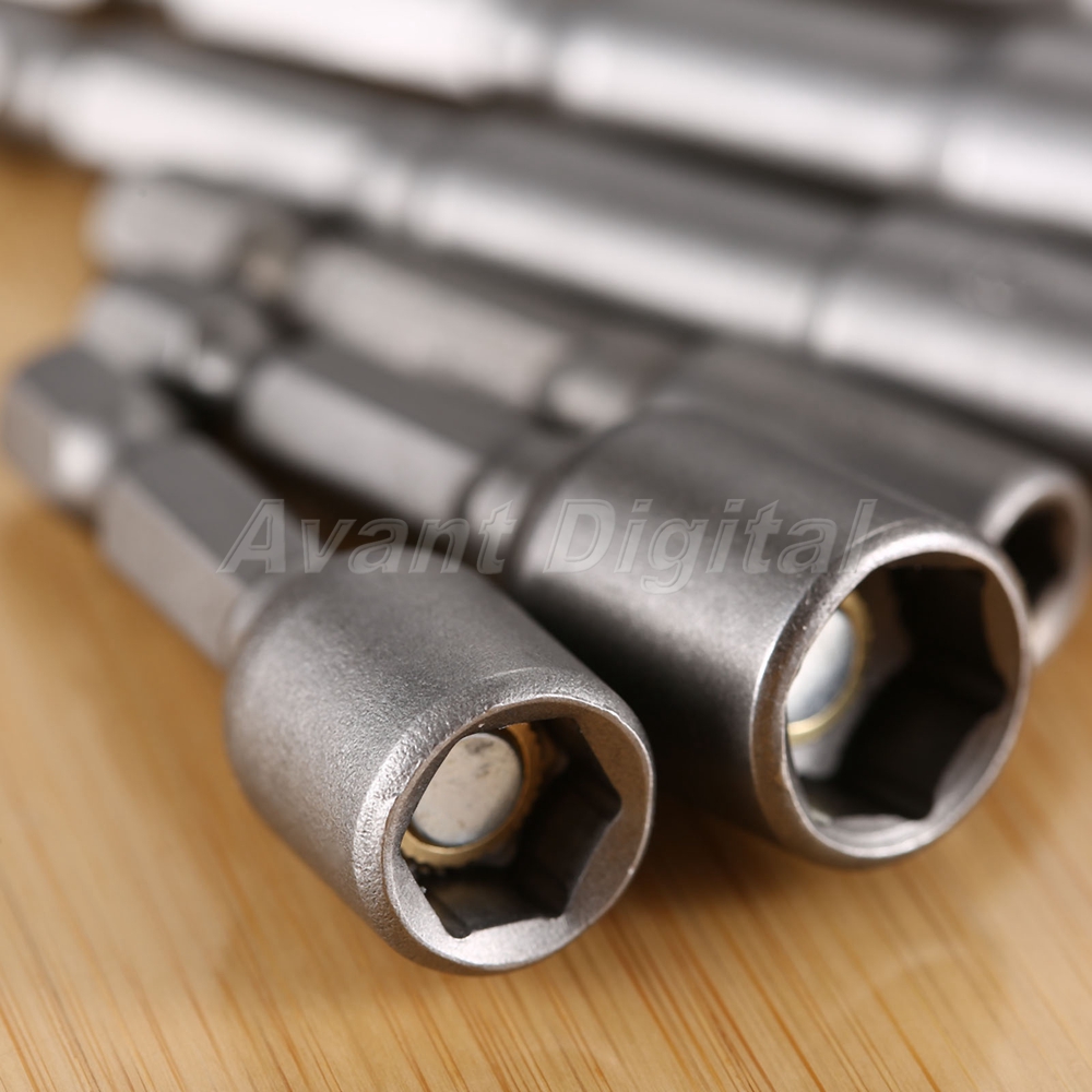 5x 8mm12mm Socket Nut Screwdriver Driver Socket Adapter Drill