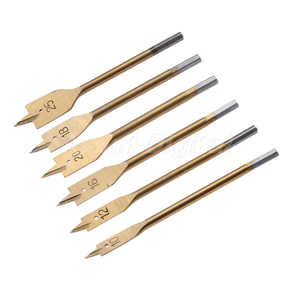 6 ACE QUICK CHANGE 1-1//2/" SPADE PADDLE FLAT WOOD BORING DRILL BITS HEX SHANK