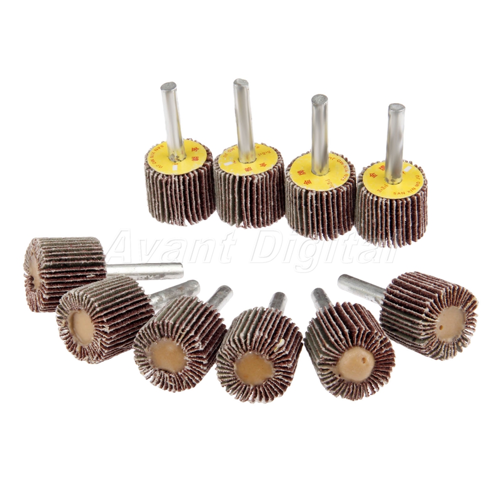 10x Aluminum Oxide Flap Wheel Grinding Sandpaper Grinder Polishing Tool