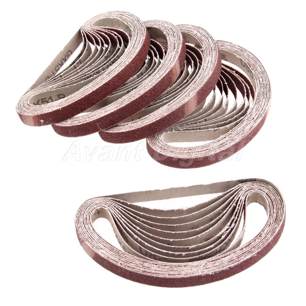 50pcs 80 Grit Sharpening Belts Polishing Abrasive Sanding Paper For