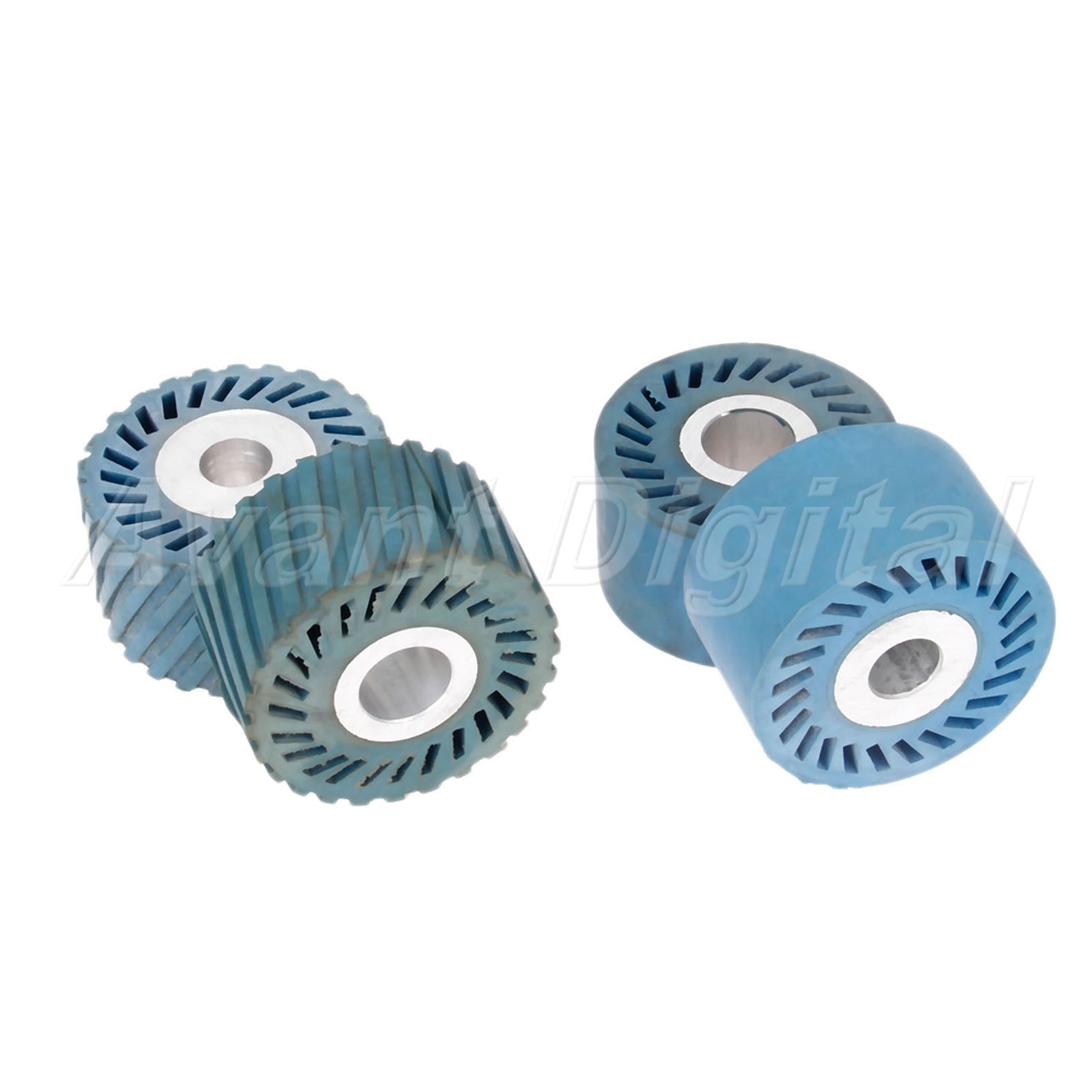 86 x 50mm Abrasive Belt Rubber Wheel With Aluminium Core For Polisher Sander