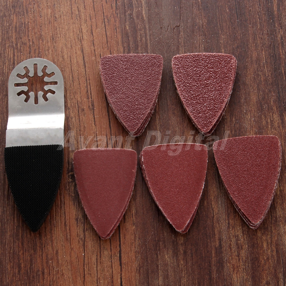 25Pcs 60240 Sanding Paper for Oscillating MultiTool with Finger