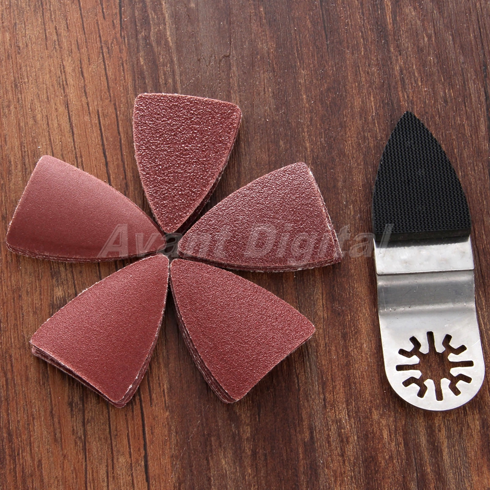 25Pcs 60240 Sanding Paper for Oscillating MultiTool with Finger