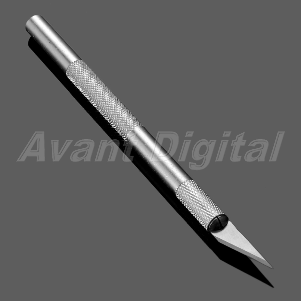 Hand Precision Cutting Exacto Knife Graver Metal Handle With 6 Blades