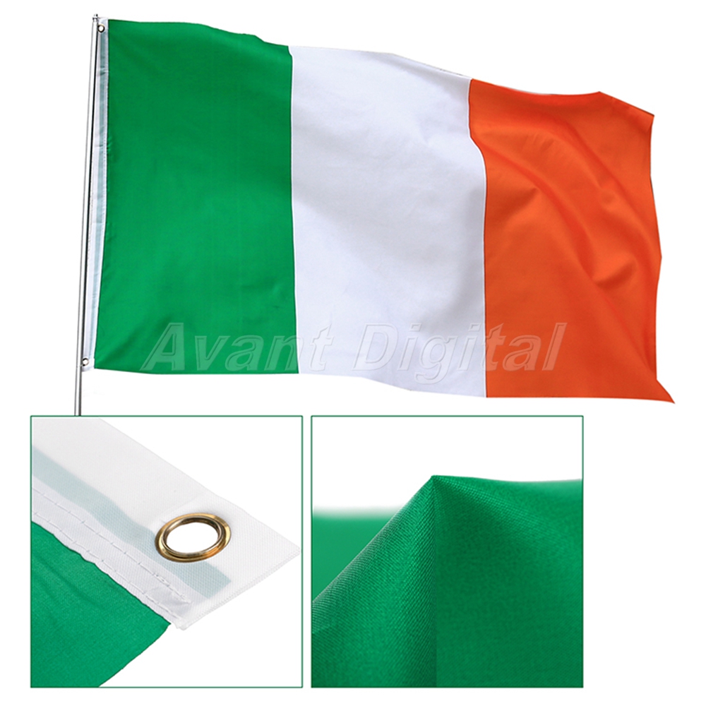 Ireland National Flag Waving In Beautiful Sky | Premium Photo - Foto 5