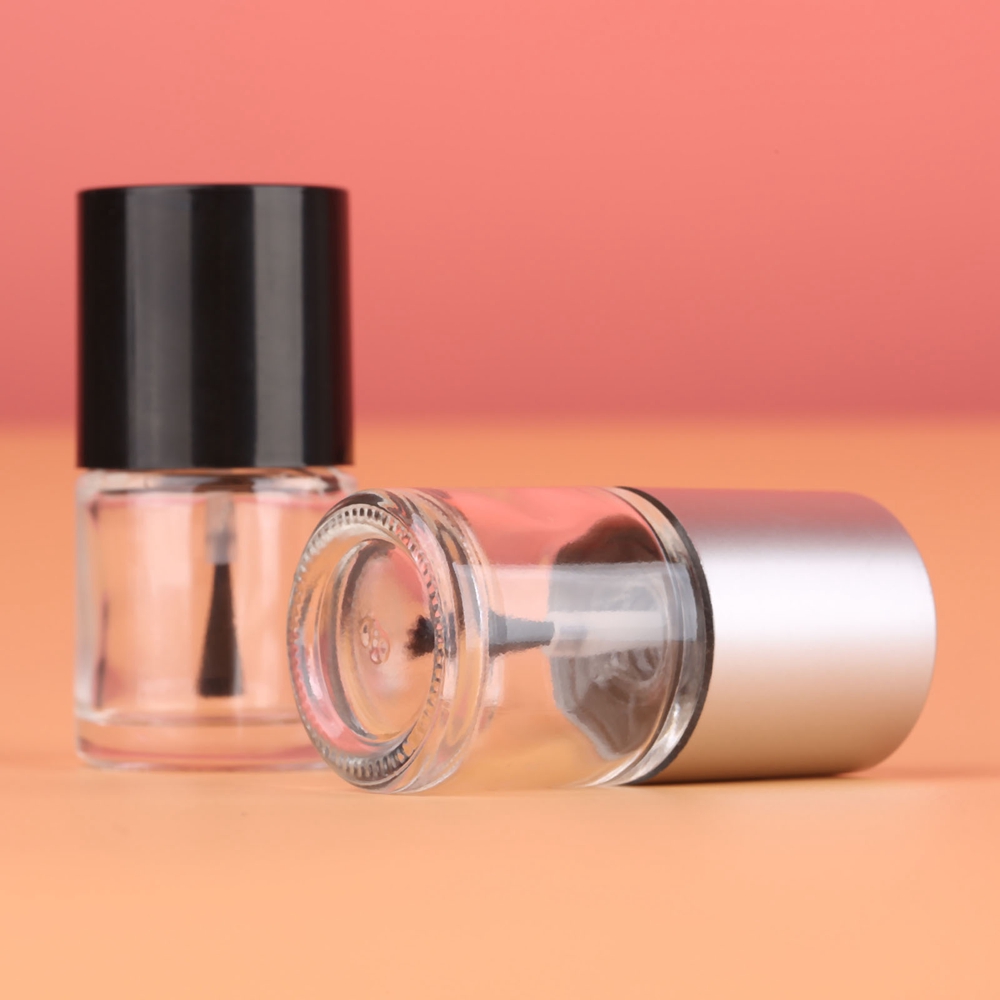 1/5Pcs Portable Clear Glass 10ML Empty Nail Polish Bottle Container With Brush eBay