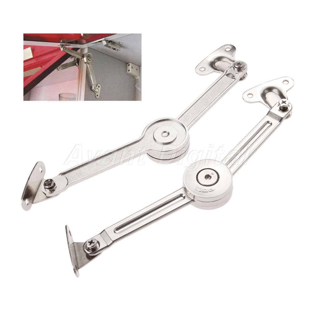 1pc Adjustable Cupboard Cabinet Door Lift Up Strut Lid Flap Stay Support Hinge