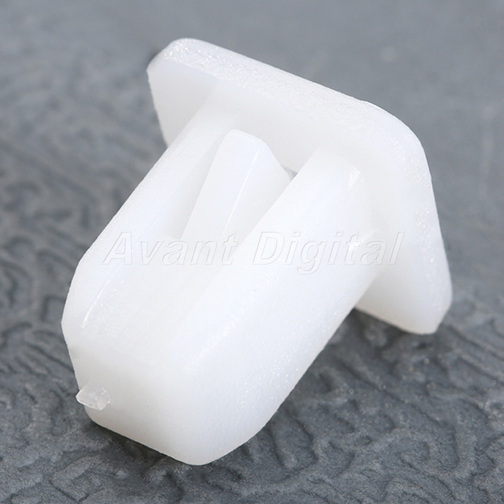 50x White Square Plastic Rivets Retainer Clip for Car Bumper Fender For