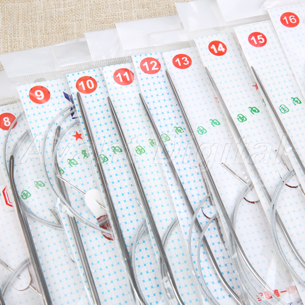 stainless steel metal 1.5mm 120cm circular knitting needles set//lot 5mm