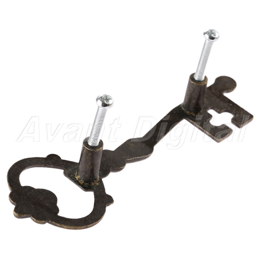 Creative Key Shaped Antique Bronze Handles Retro Zinc Alloy