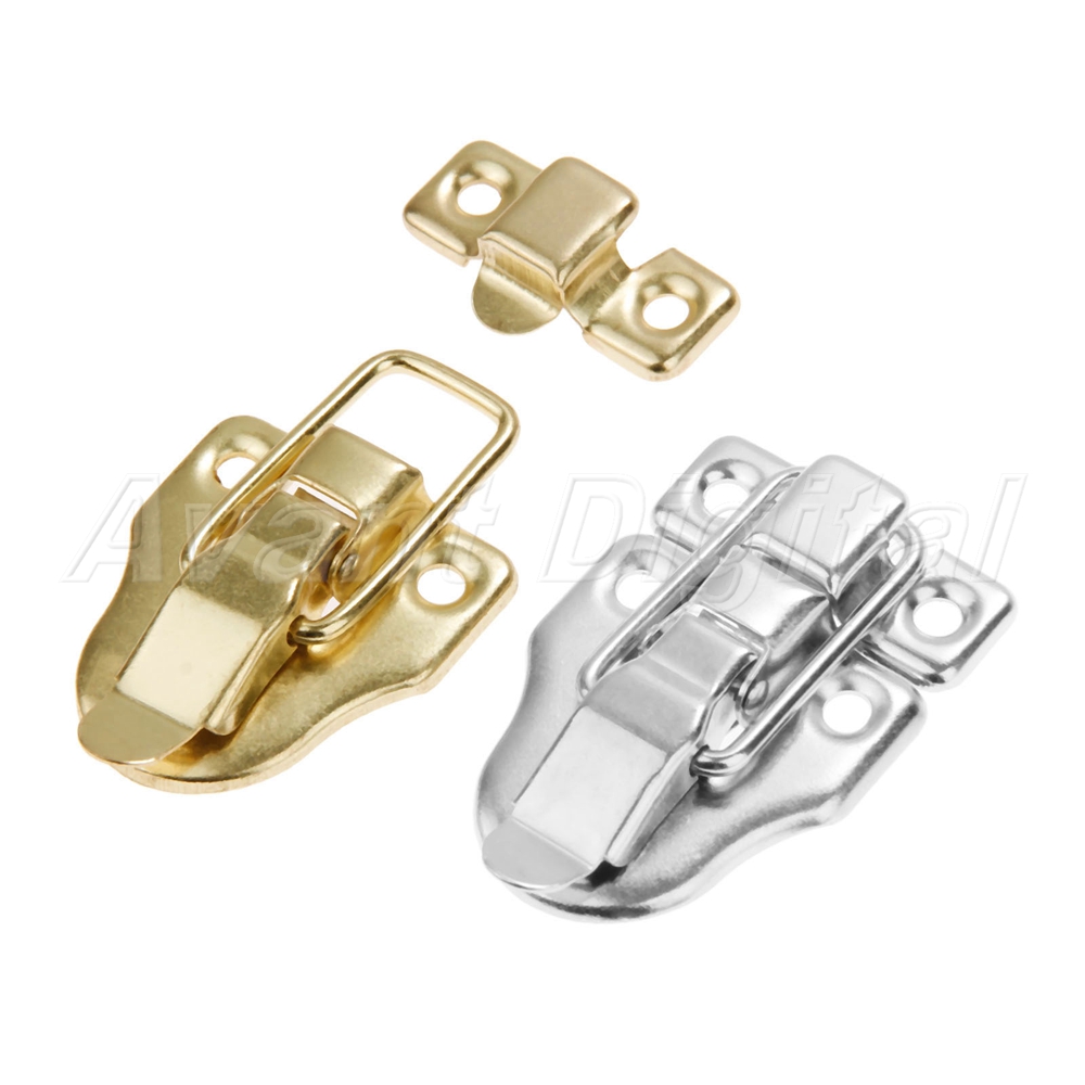 59mm*40mm Gold//Silver Jewelry Box Latch Hasps Wood Suitcase Lock Toggle Catches