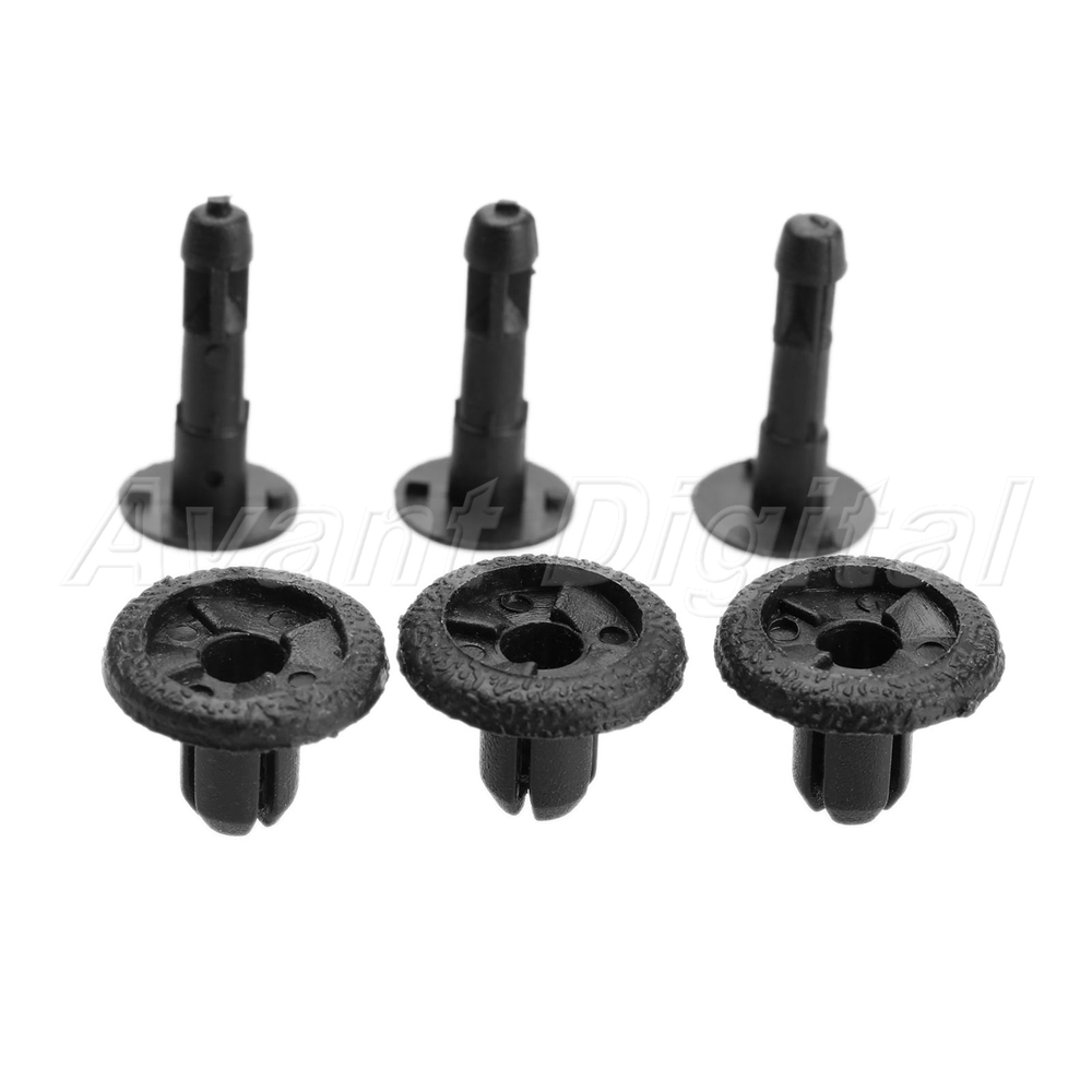 50 Pack uxcell A16073000ux0939 50Pcs 6mm Hole Dia Plastic Fastener Door Panel Clips Push Type Rivet Retainer Bumper Pin