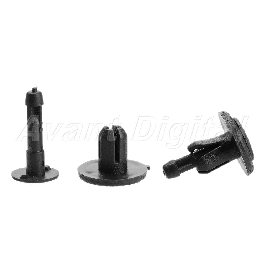 50 Pack uxcell A16073000ux0939 50Pcs 6mm Hole Dia Plastic Fastener Door Panel Clips Push Type Rivet Retainer Bumper Pin