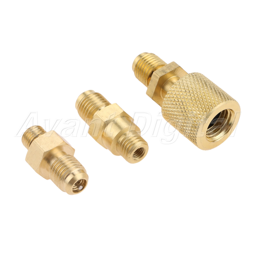 Auto A/C Air R134A R12 Conditioner Refrigeration Converting Adapter Hose Set Kit eBay