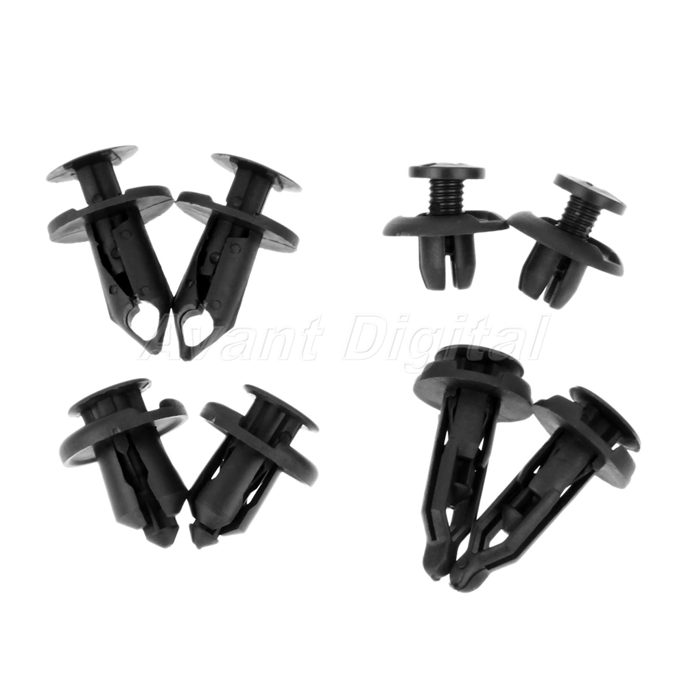40PCS Plastic Rivets Clips Fasteners B17 B28 B02 C14 EACH 10PCS//Set Push Type